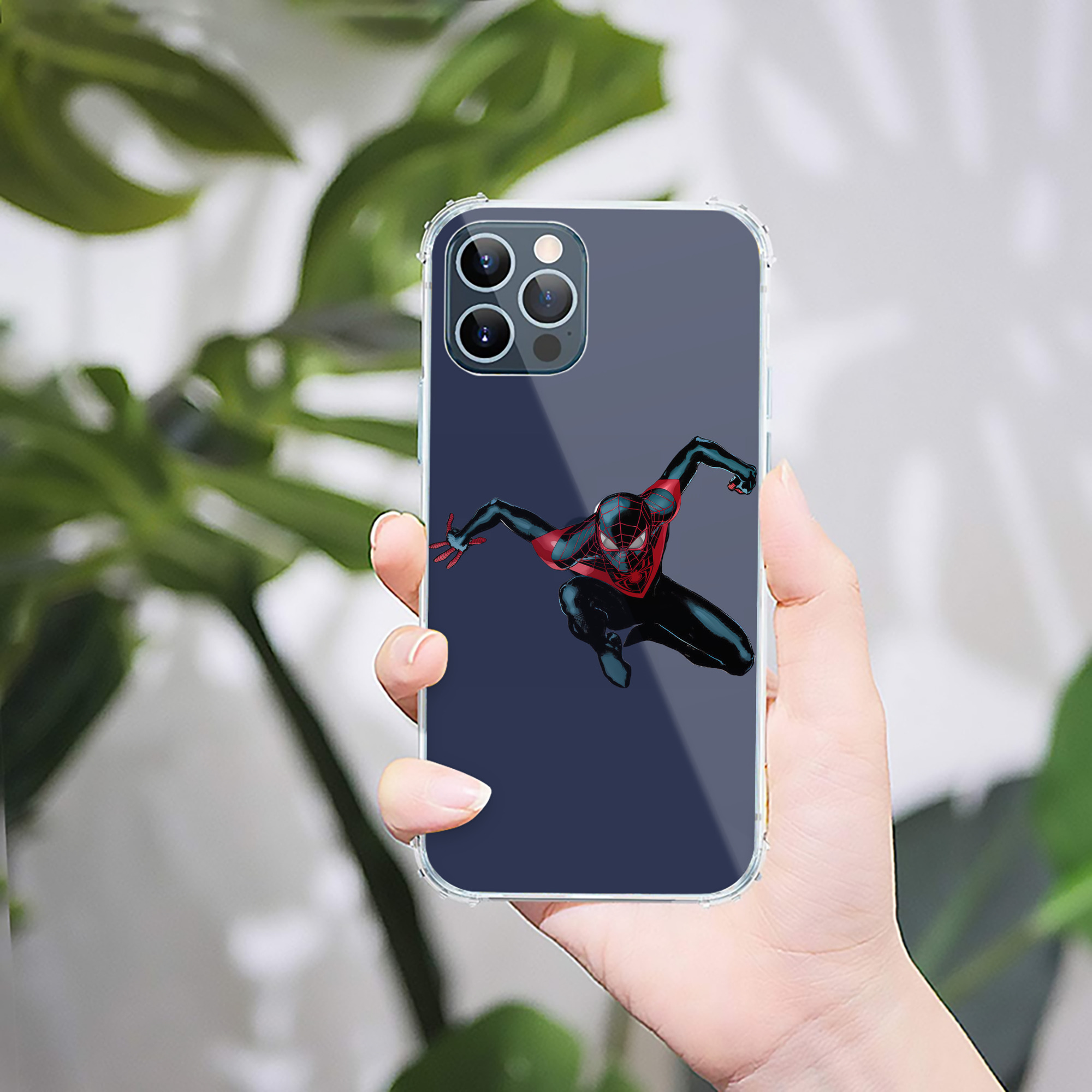（画像用） Spider Man スパイダーマン 【iPhone 12シリーズ対応】透明スマホケース（クリアソフトケース）